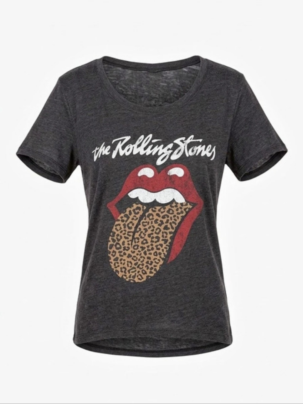 Torrid The Rolling Stones Leopard Print Tongue T-Shirt Graphic Short Sleeve Tee